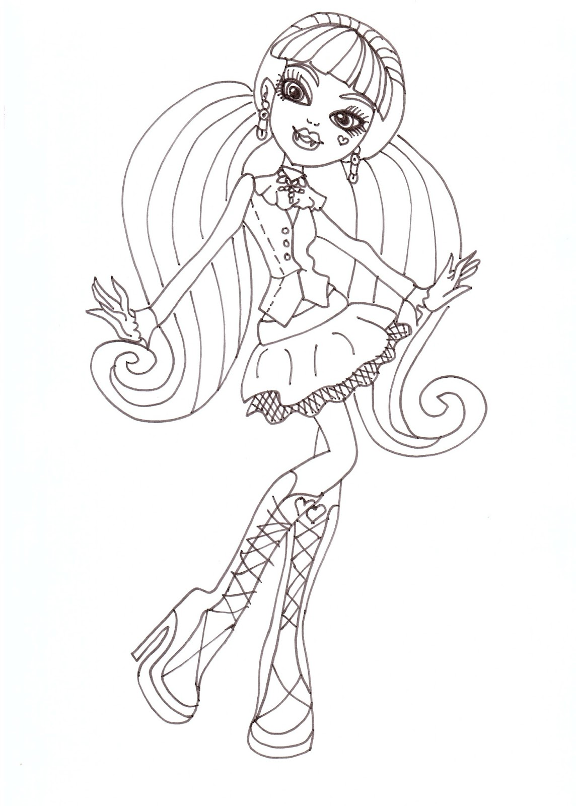 Monster High Draculaura Coloring Pages At GetColorings Free 