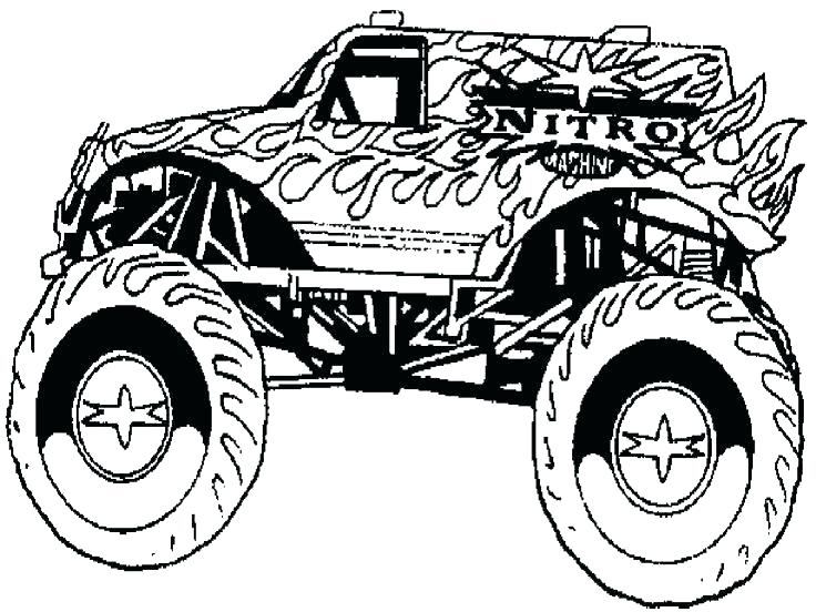 Monster Jam Grave Digger Coloring Pages at GetColorings.com | Free