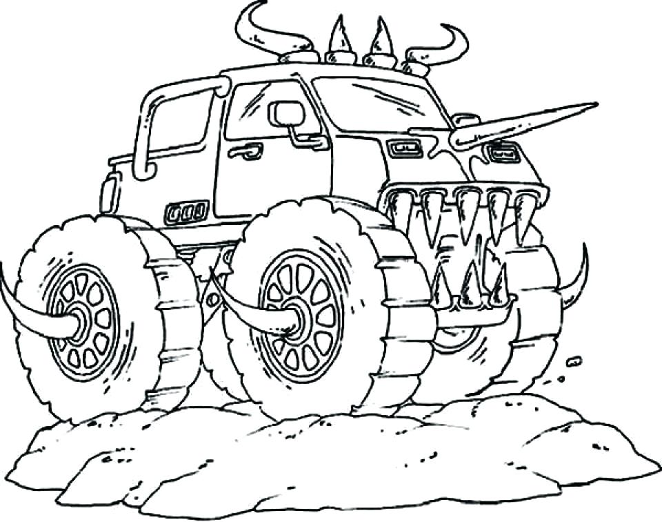 monster coloring truck printable getcolorings draw monsters