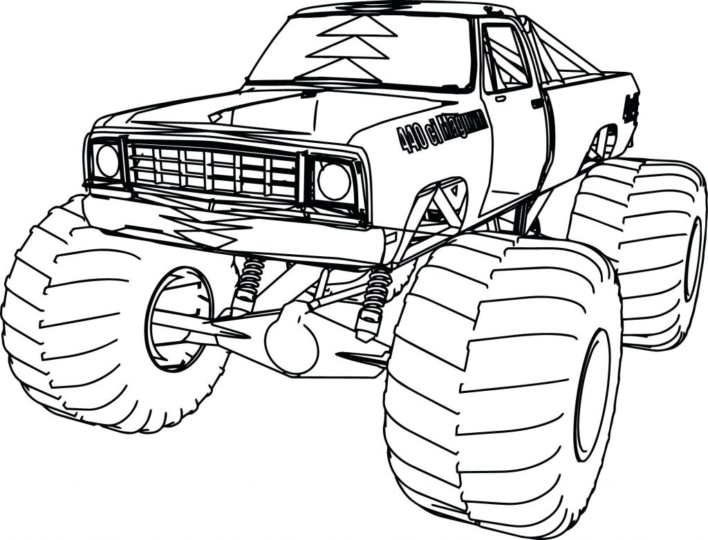 Monster Truck Coloring Pages Pdf at