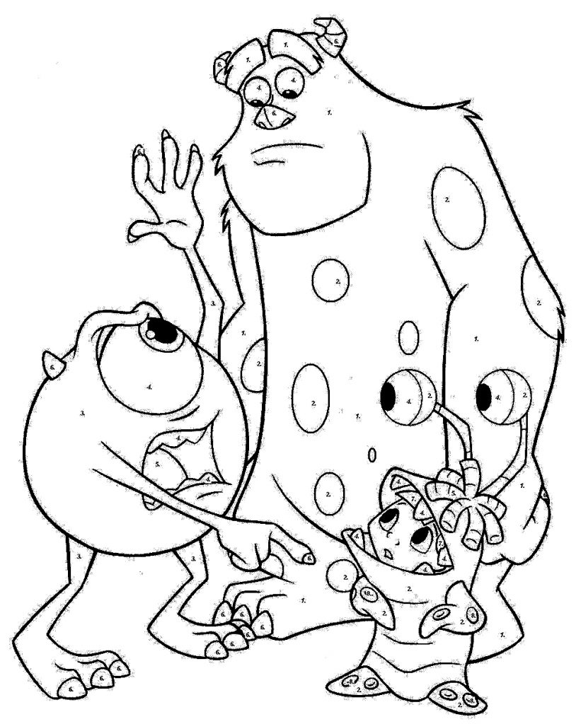 Monsters Inc Characters Coloring Pages at GetColorings.com | Free