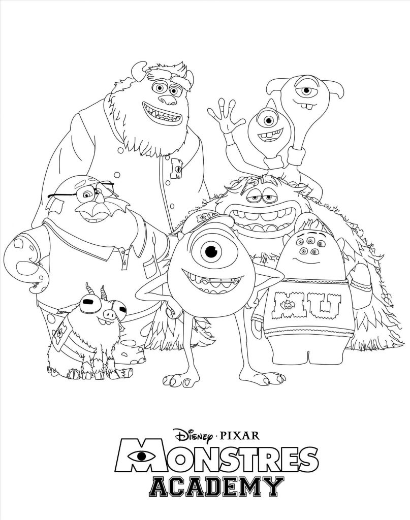 Monsters Inc Characters Coloring Pages At Free Printable Colorings Pages To