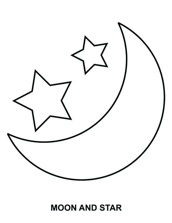 Moon And Stars Coloring Pages Printable at Free