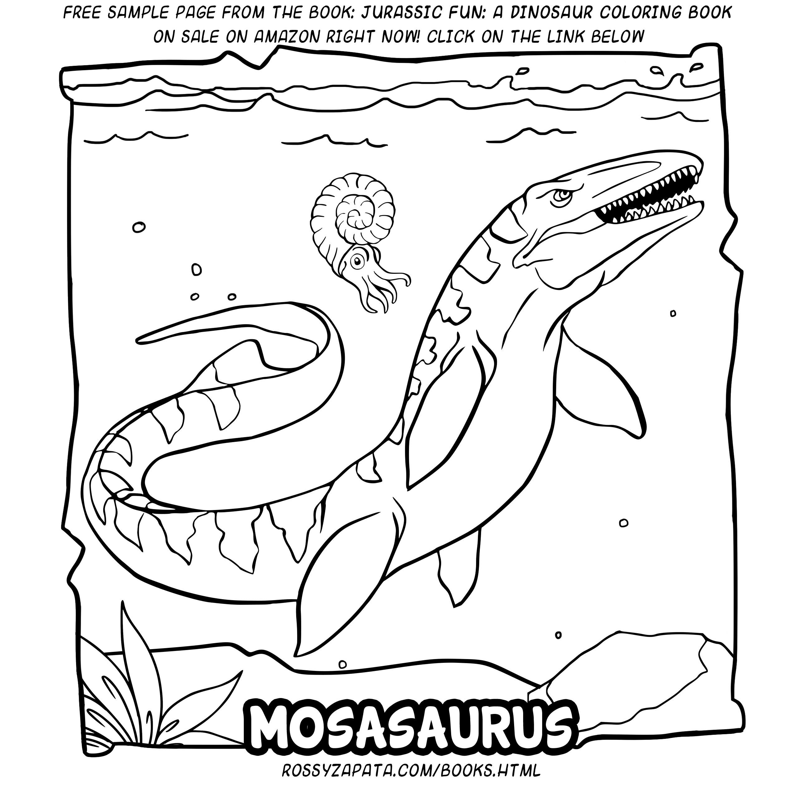 Mosasaurus Coloring Page at GetColorings.com  Free printable colorings