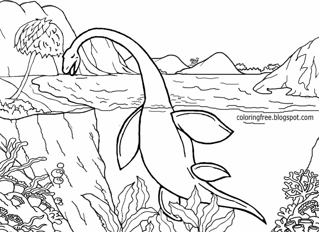 Mosasaurus Coloring Page at GetColorings.com | Free printable colorings