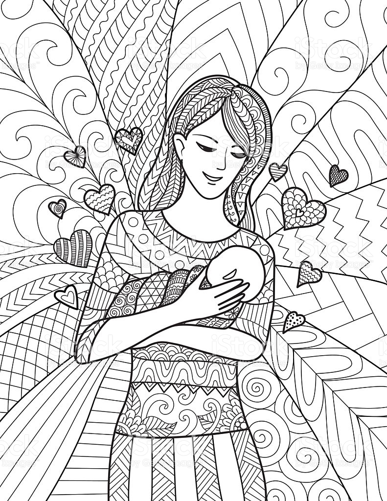 Mother And Baby Coloring Pages at GetColorings.com | Free printable