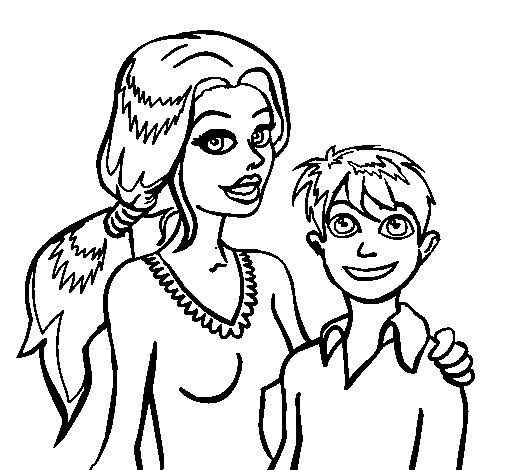 Mother And Son Coloring Pages At Getcolorings Free Printable