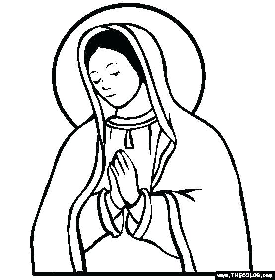 Mother Mary Coloring Page at GetColorings.com | Free printable