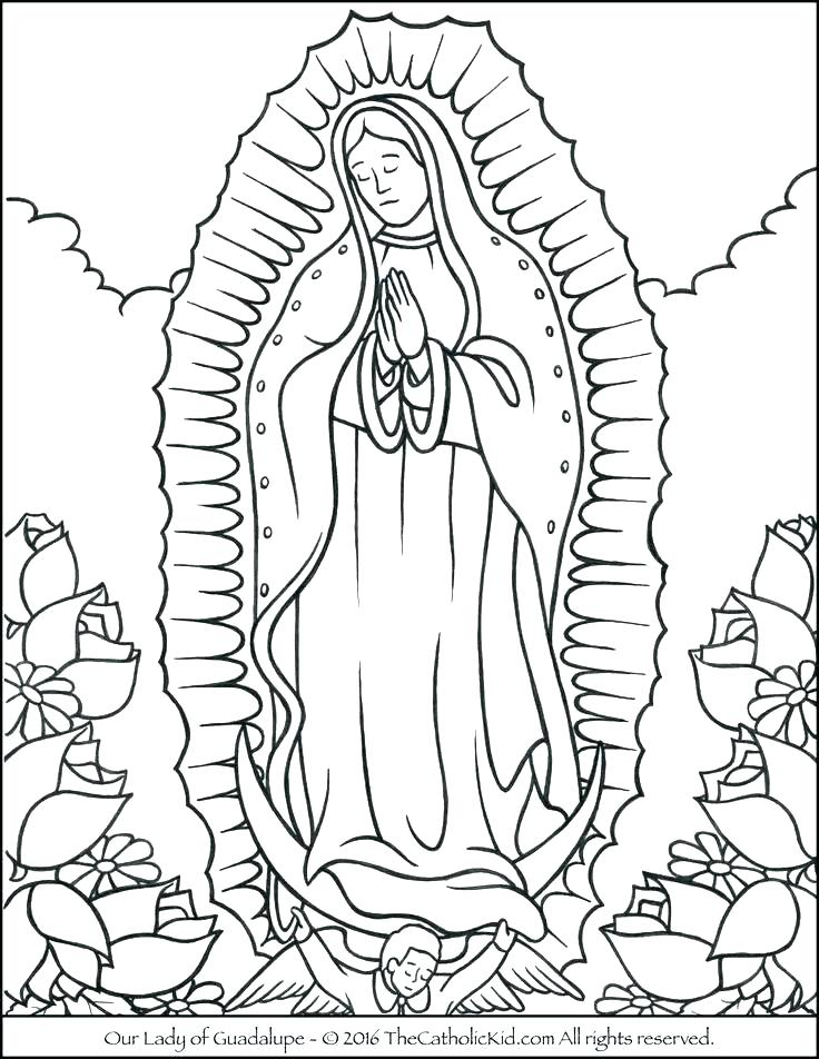 Virgin Mary Coloring Page Sexiz Pix