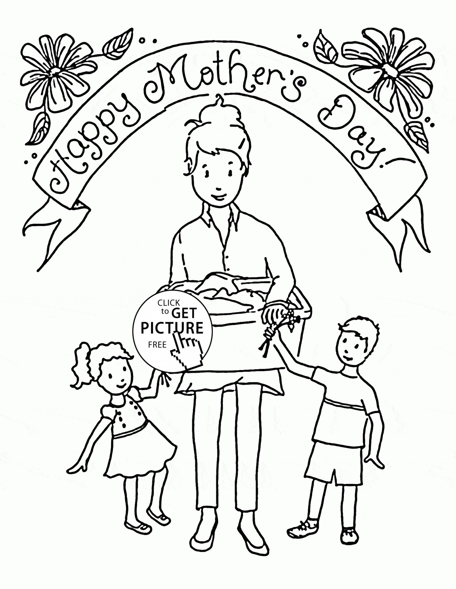 Mothers Day Coloring Pages For Kids at GetColorings.com | Free