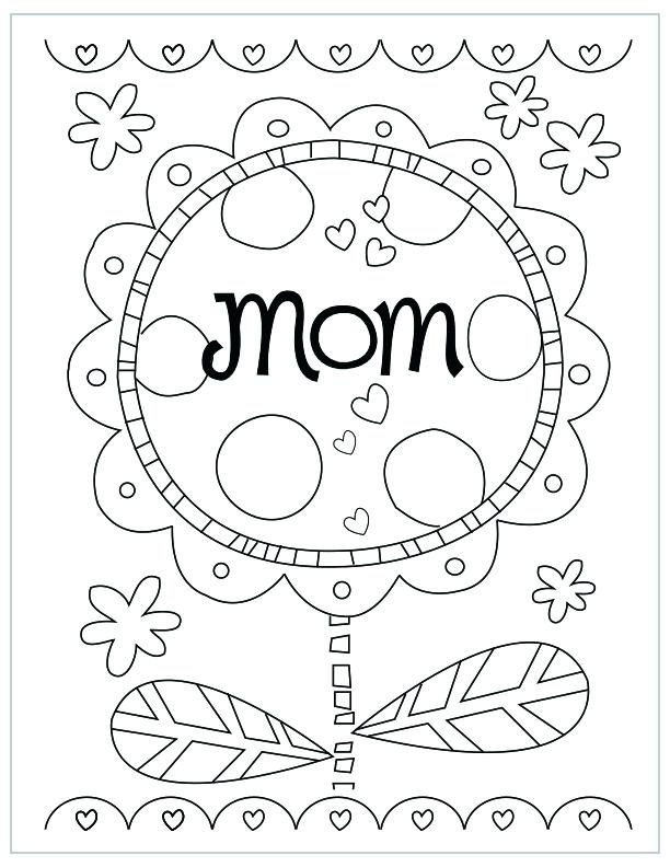 Mothers Day Coloring Pages For Preschool At Free