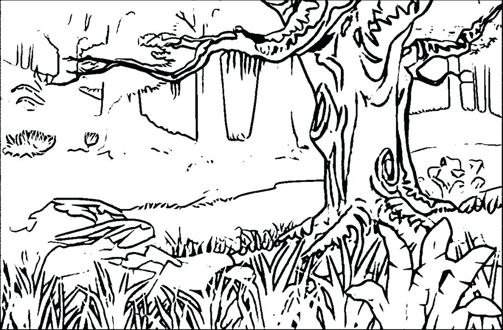 Mountain Landscape Coloring Pages at