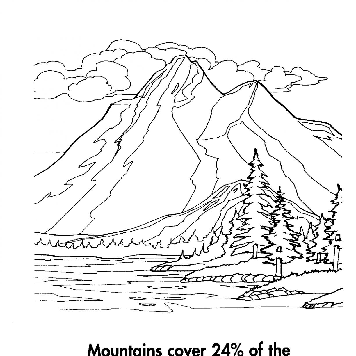 Mountain Scenery Coloring Pages at Free printable