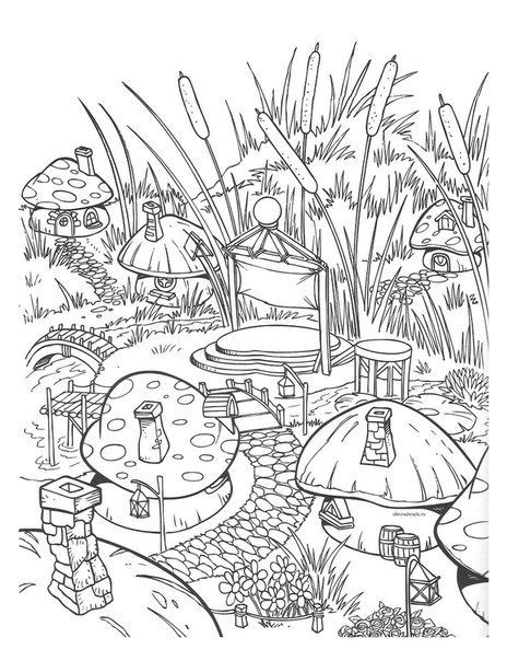 Mushroom Coloring Pages For Adults at GetColorings.com | Free printable