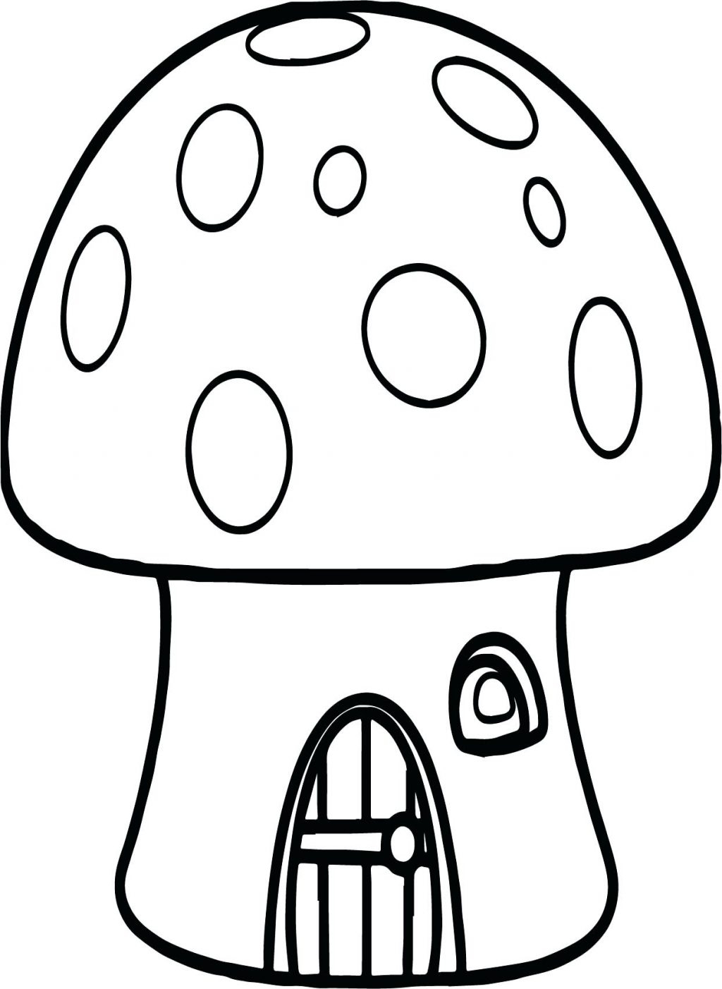 Mushroom House Coloring Page At GetColorings Free Printable 
