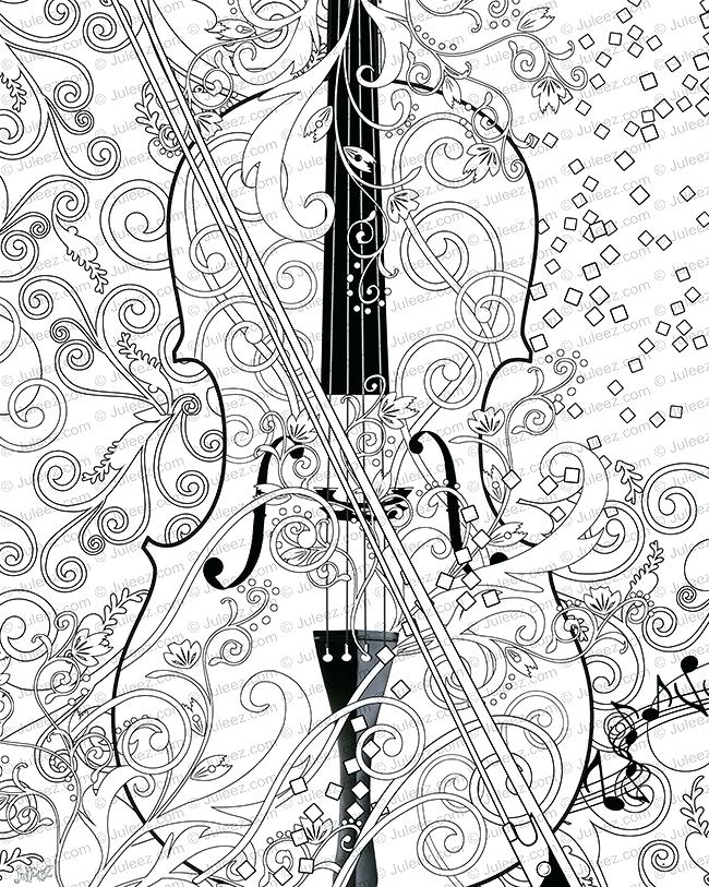 10 Music Coloring Pages Printable for Adults: Unwind and Express Your Creativity