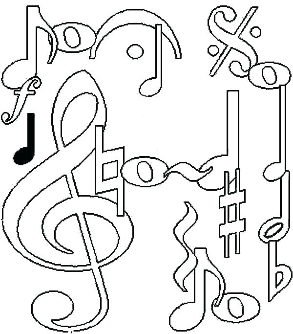 Music Symbol Coloring Pages at GetColoringscom Free