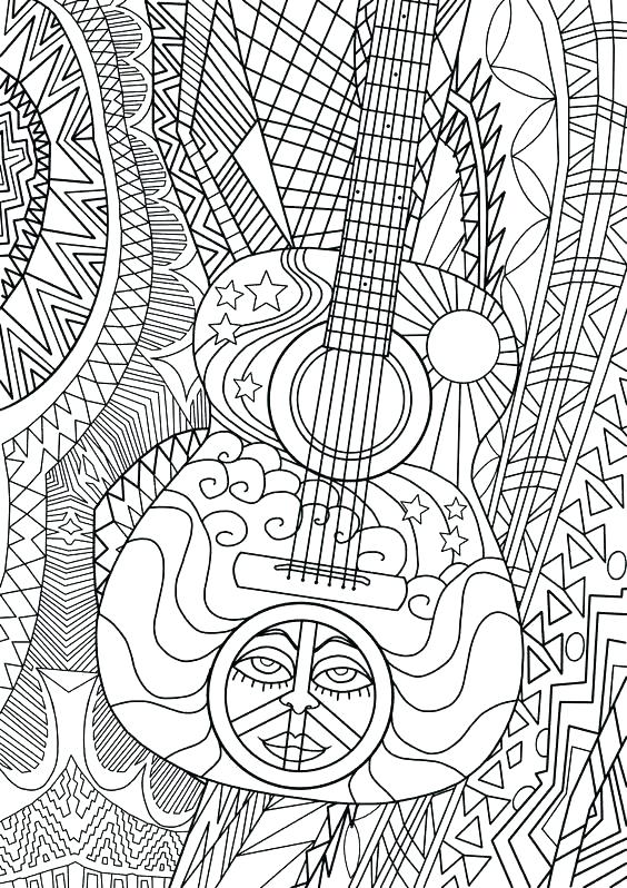 Music Themed Coloring Pages at Free printable