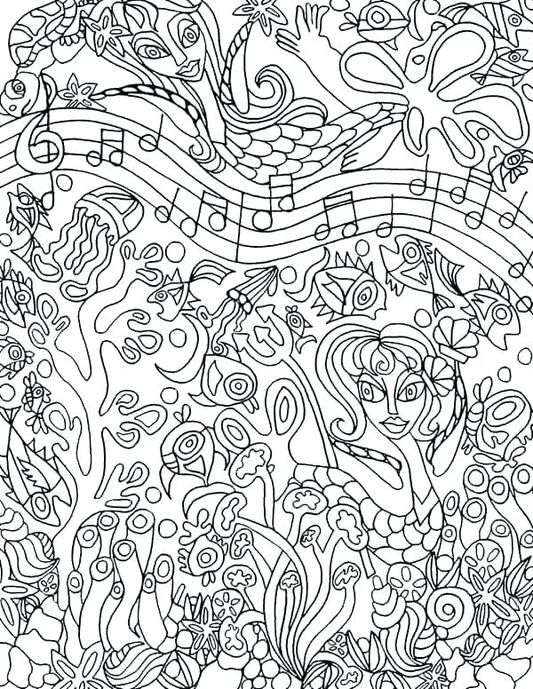 Music Themed Coloring Pages at Free printable