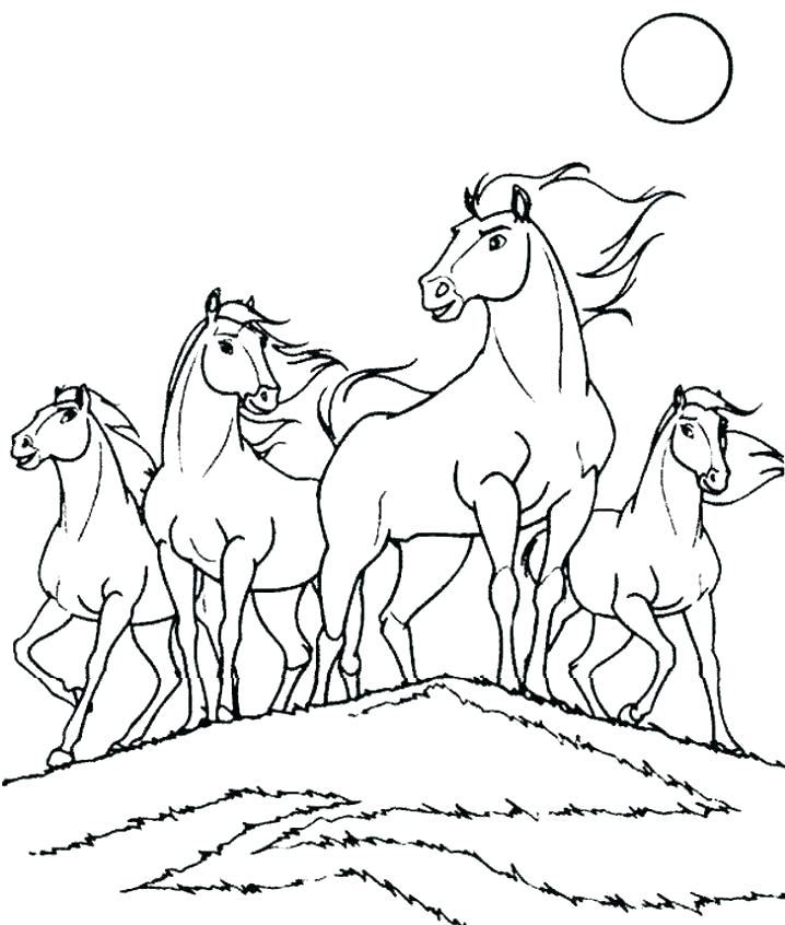 Mustang Horse Coloring Pages Printable at Free