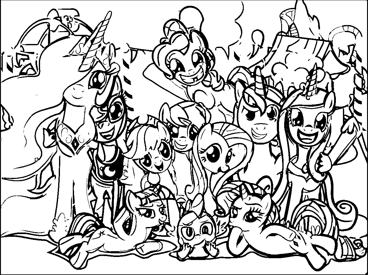 My Little Pony Characters Coloring Pages at GetColorings ...