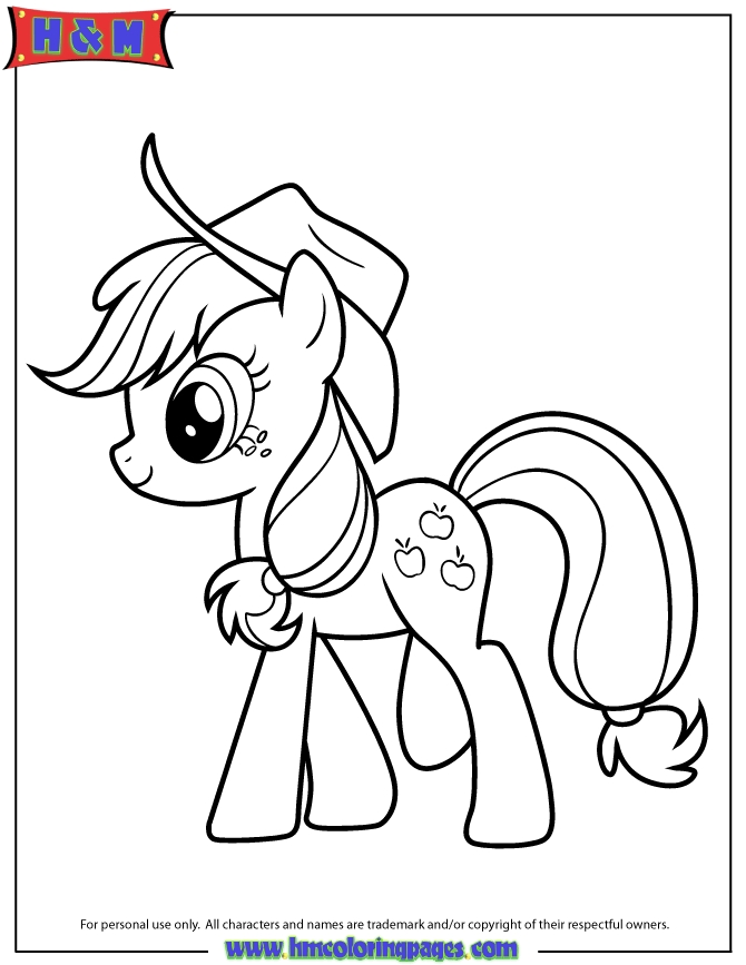 My Little Pony Coloring Pages Applejack at GetColorings.com   Free ...