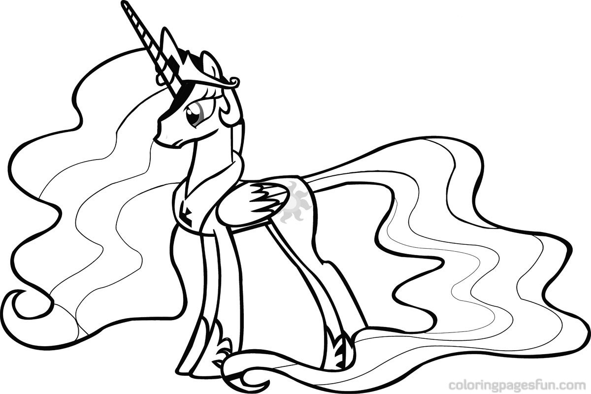 My Little Pony Coloring Pages Princess Celestia at GetColorings.com