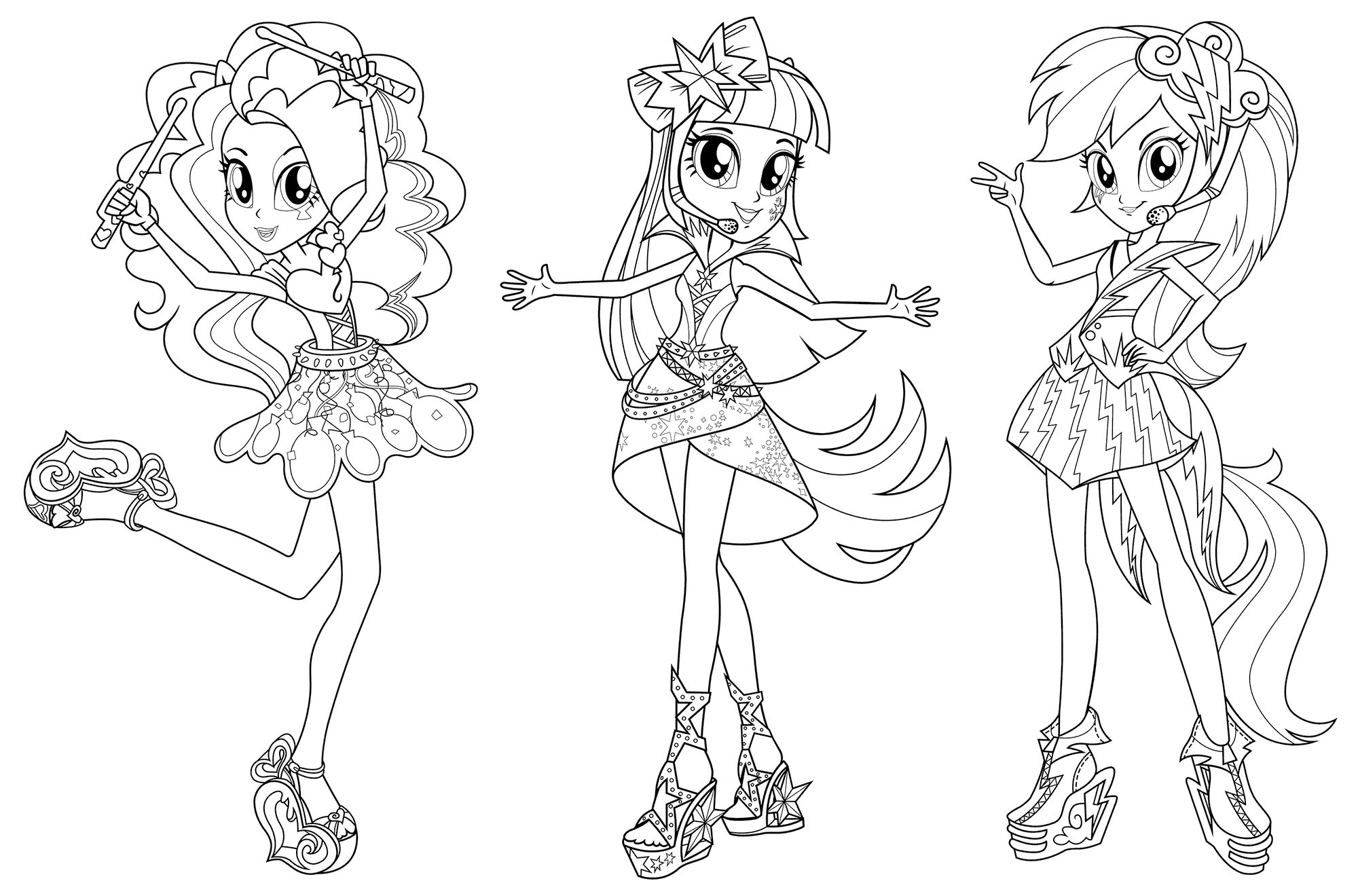 My Little Pony Equestria Girl Rainbow Dash Coloring Pages ...