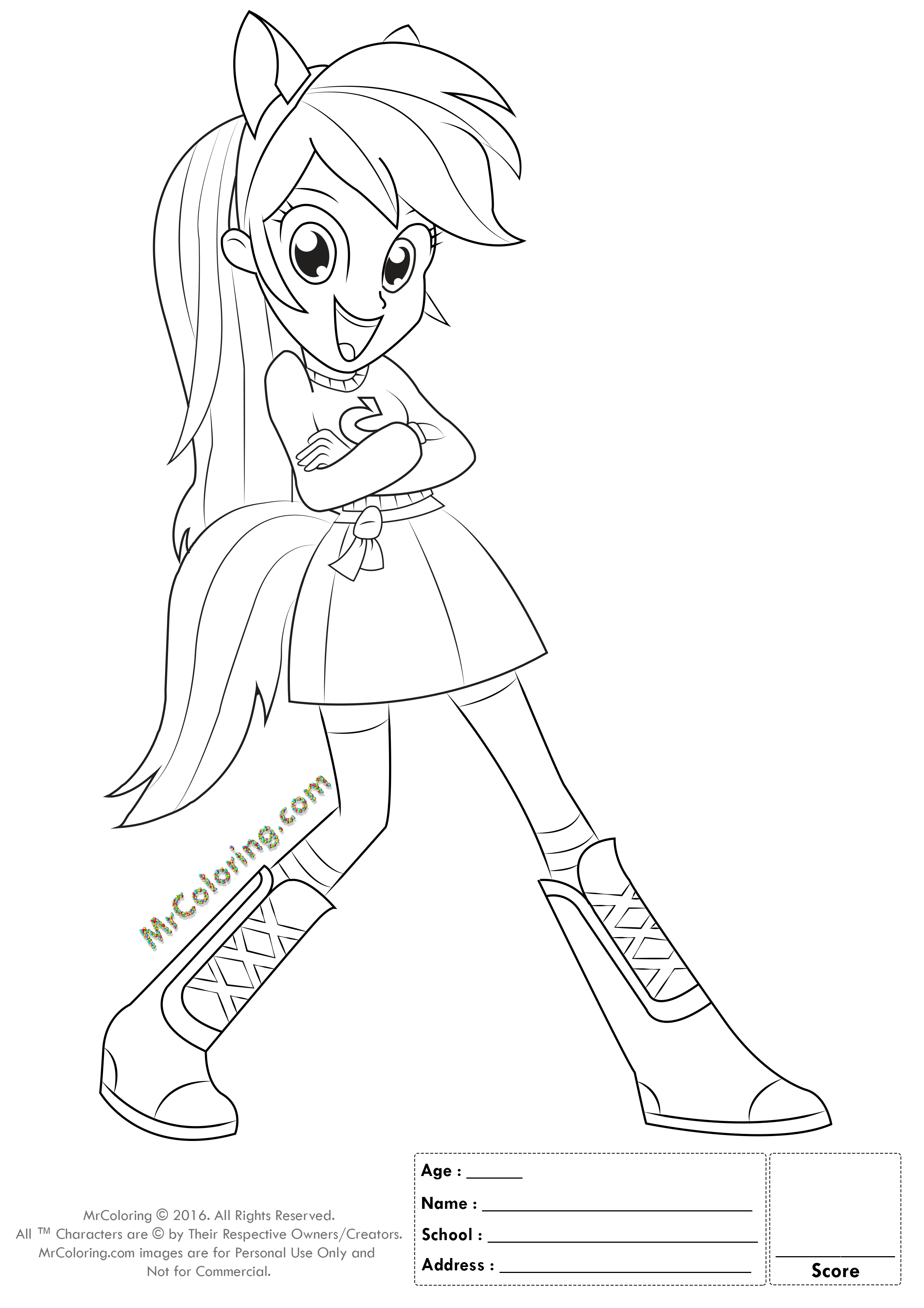 my little pony equestria girls coloring pages