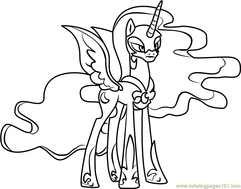 My Little Pony Friendship Is Magic Coloring Pages Luna at GetColorings