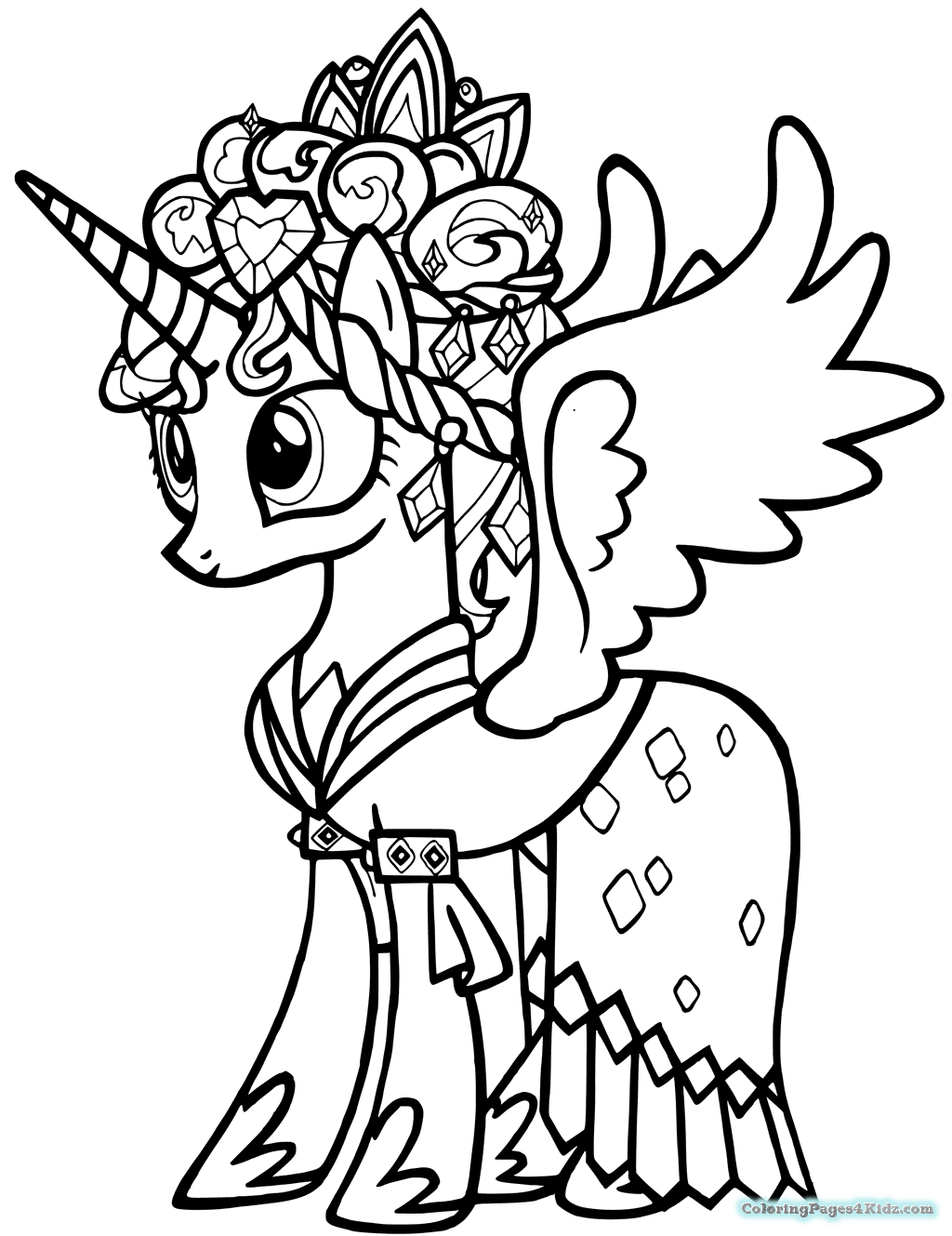 My Little Pony Princess Coloring Pages at GetColorings.com ...