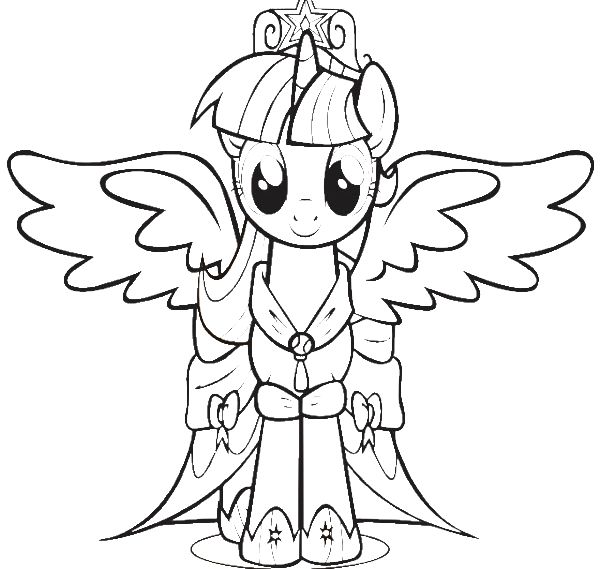 My Little Pony Princess Twilight Sparkle Coloring Pages at GetColorings
