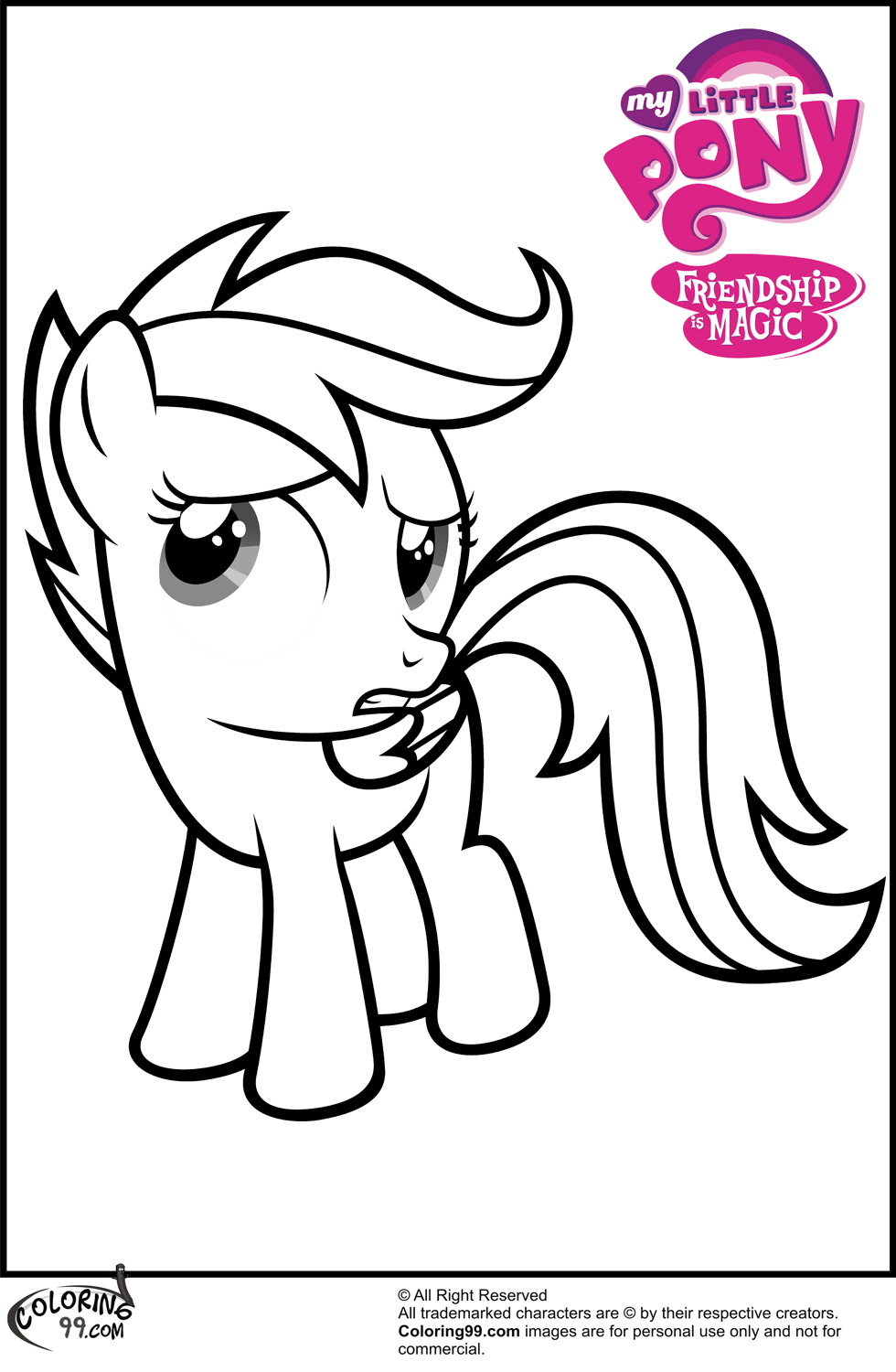 My Little Pony Scootaloo Coloring Pages at GetColorings.com | Free