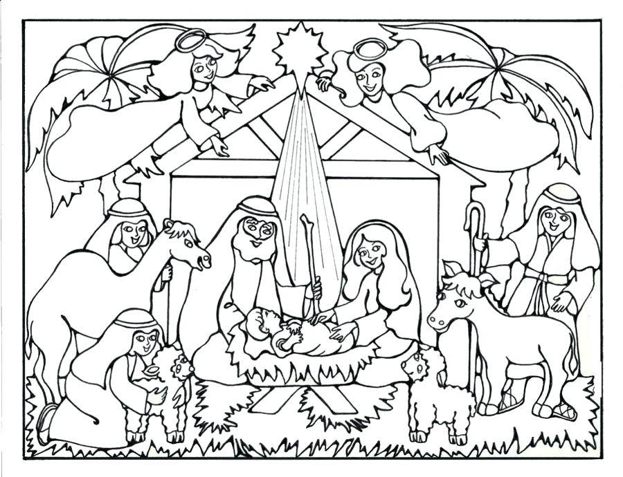 Nativity Characters Coloring Pages At Free Printable
