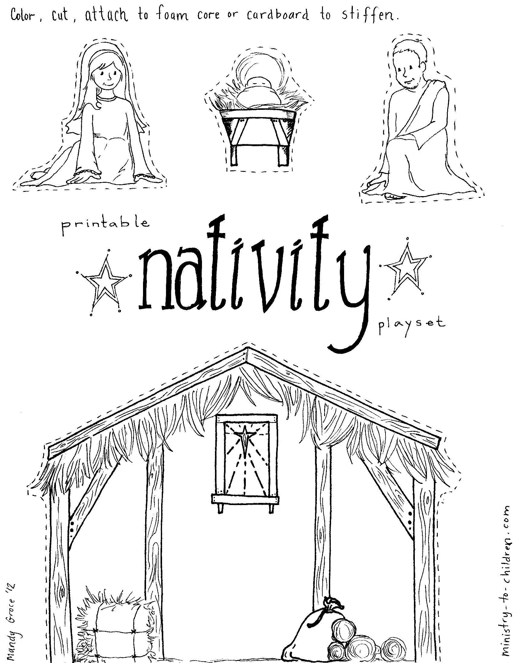 Nativity Coloring Pages For Preschool At Getcolorings.com | Free