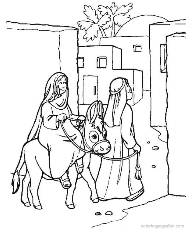 Nativity Story Coloring Pages at Free printable