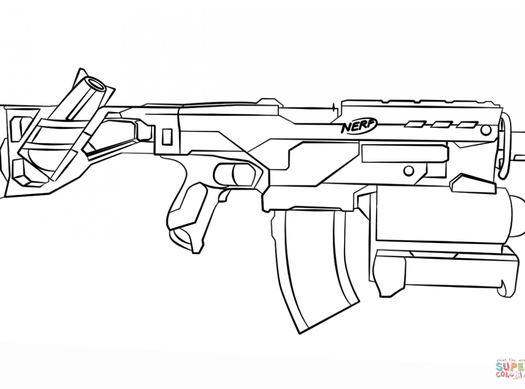 Nerf Gun Coloring Pages At Getcolorings.com | Free Printable Colorings