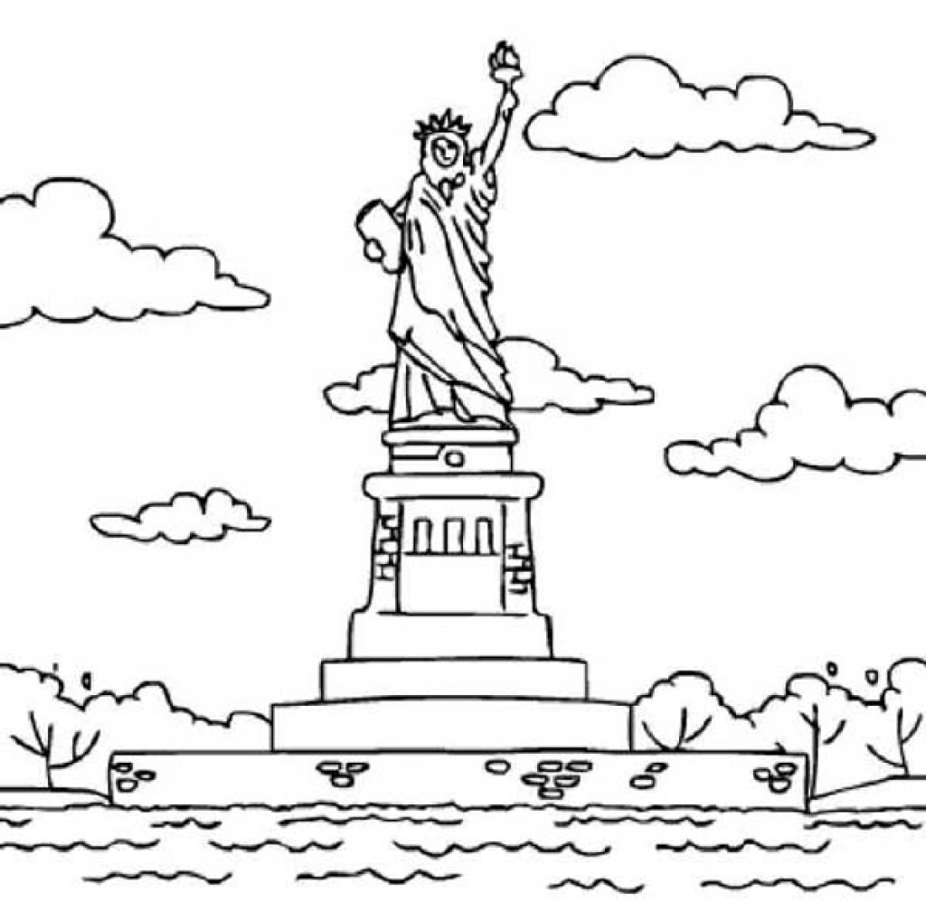 49+ Coloring Picture Of Statue Of Liberty Background
