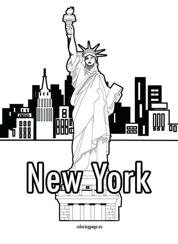 New York Skyline Coloring Page At GetColorings Free Printable