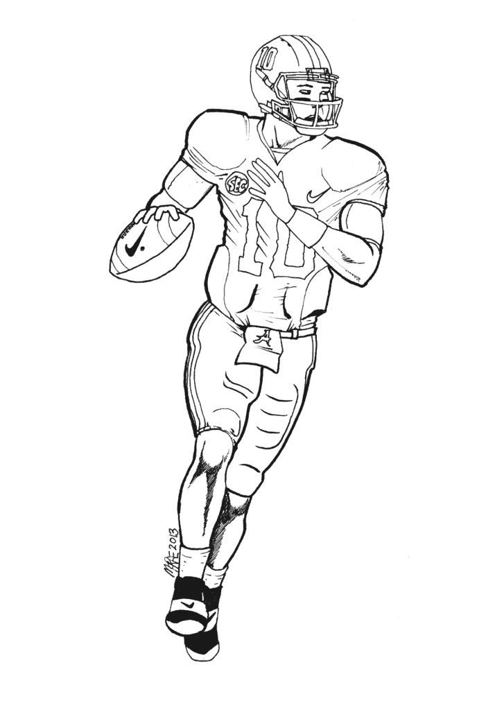 Nfl Player Coloring Pages at Free printable