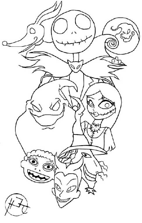 Nightmare Before Christmas Coloring Pages at GetColorings.com | Free