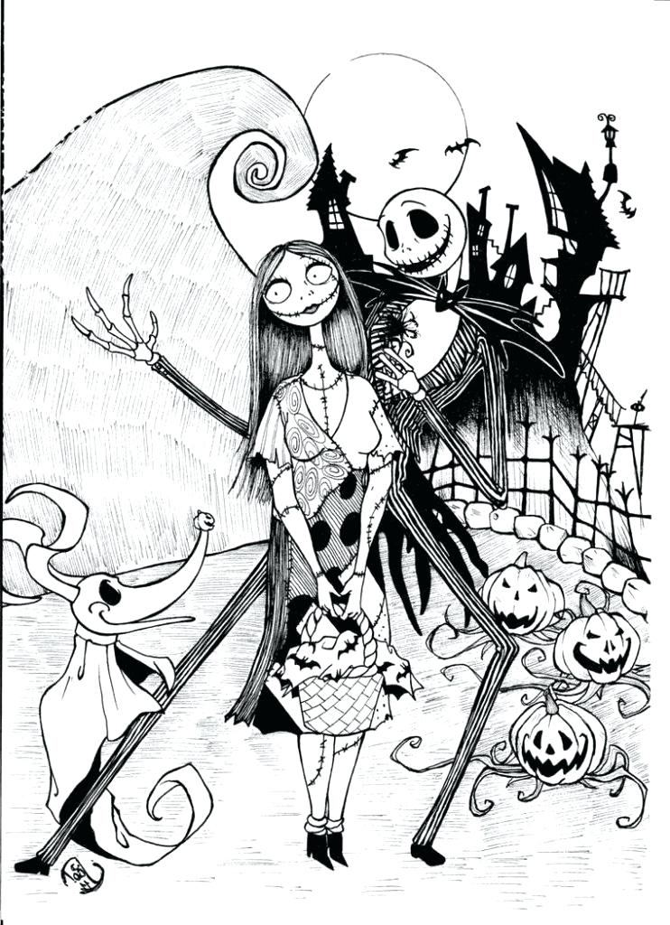 42+ clever images Jack Skellington Nightmare Before Christmas Coloring