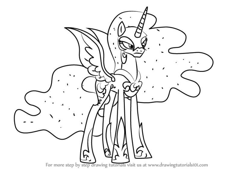 Nightmare Moon Coloring Pages at GetColorings.com | Free printable