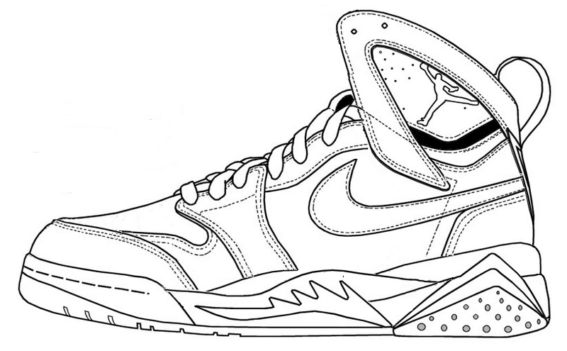 Nike Shoes Coloring Pages at Free printable