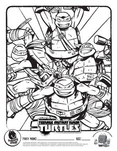 Ninja Turtle Face Coloring Pages at GetColorings.com | Free printable