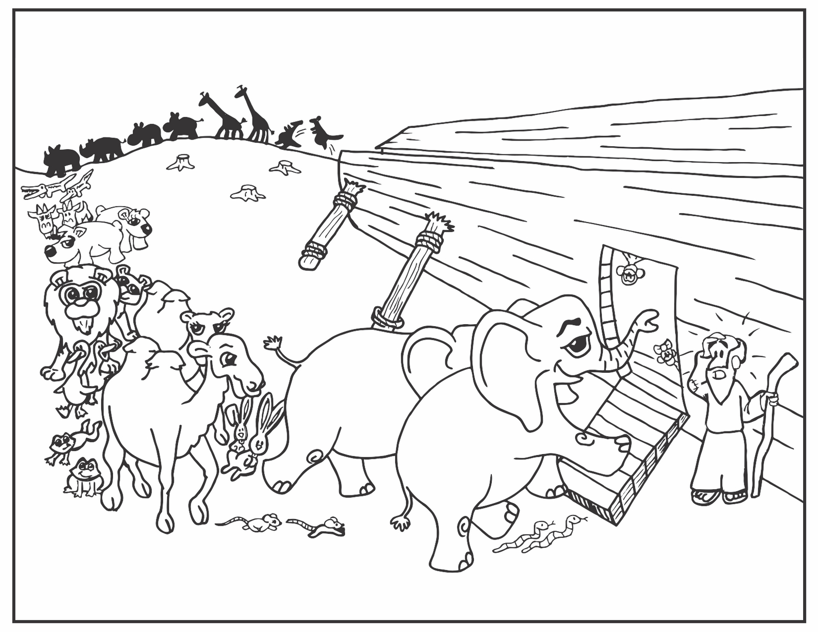 Noahs Ark Animal Coloring Pages at Free printable