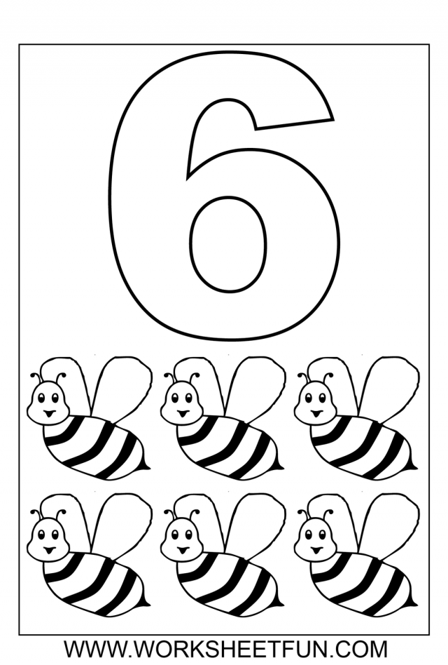 Number 1 Coloring Pages Preschoolers At Free