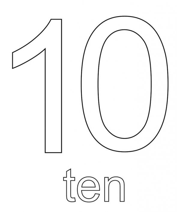 Number Ten Coloring Page A Free Math Coloring Printable Images And 4488