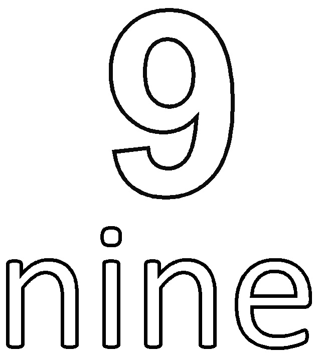 Number 9 Coloring Page At GetColorings Free Printable Colorings 
