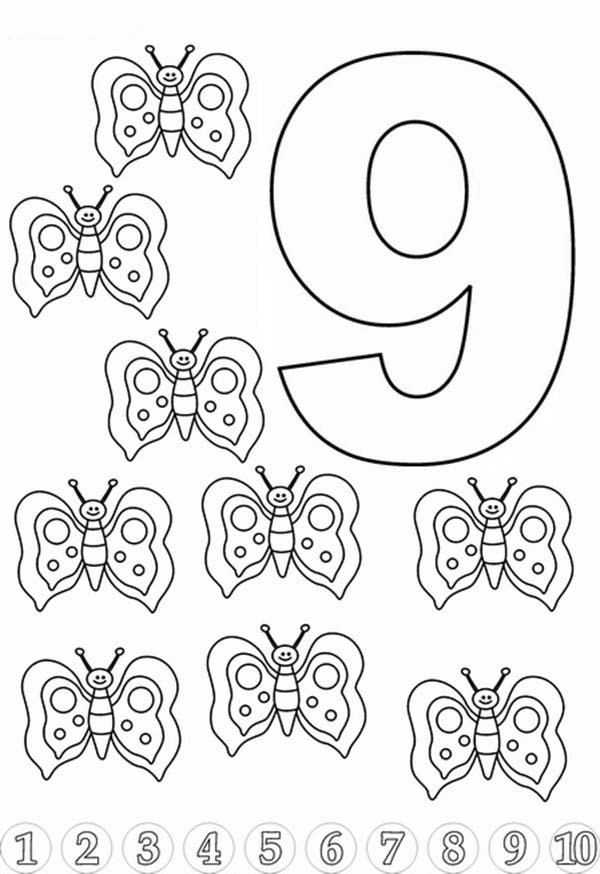 Number 9 Coloring Page At GetColorings Free Printable Colorings 